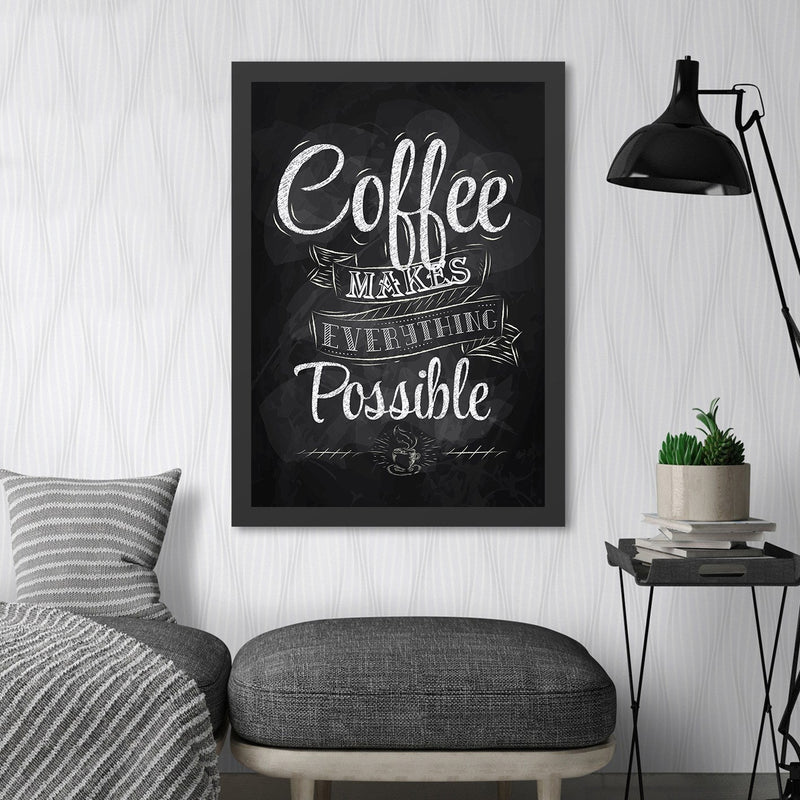 Decorațiune Perete Asi Home Coffee 2 (40 x 55), Negru, 40x55 cm