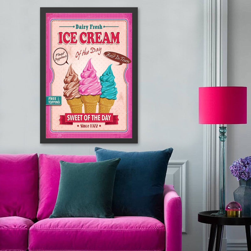 Decorațiune Perete Asi Home Ice Cream (55 x 75), 55x75 cm