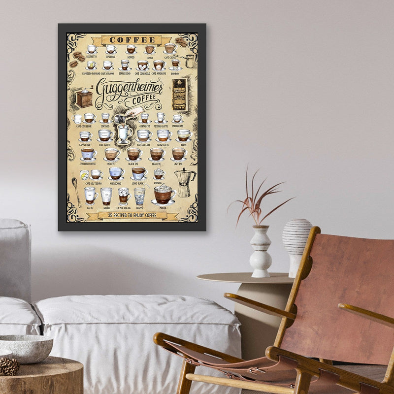 Decorațiune Perete Asi Home Guggenheimes Coffee, 40x55 cm