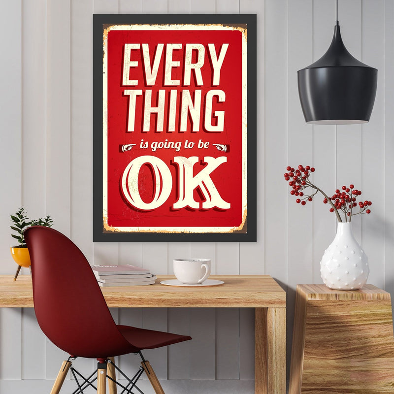 Decorațiune Perete Asi Home Everything OK 2 (55, 55x75 cm