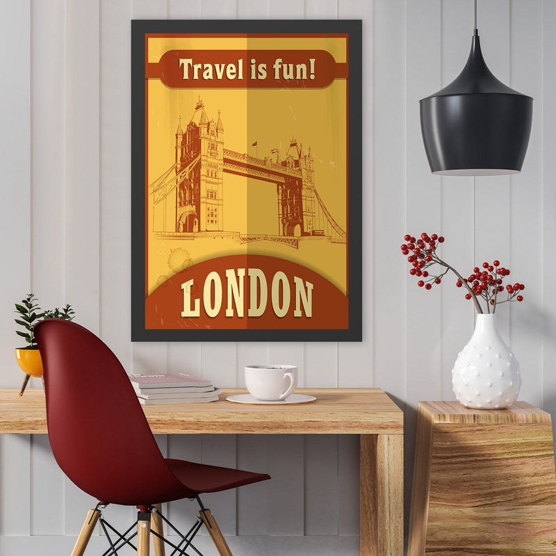 Decorațiune Perete Asi Home London (35 x 45), Galben, 35x45 cm