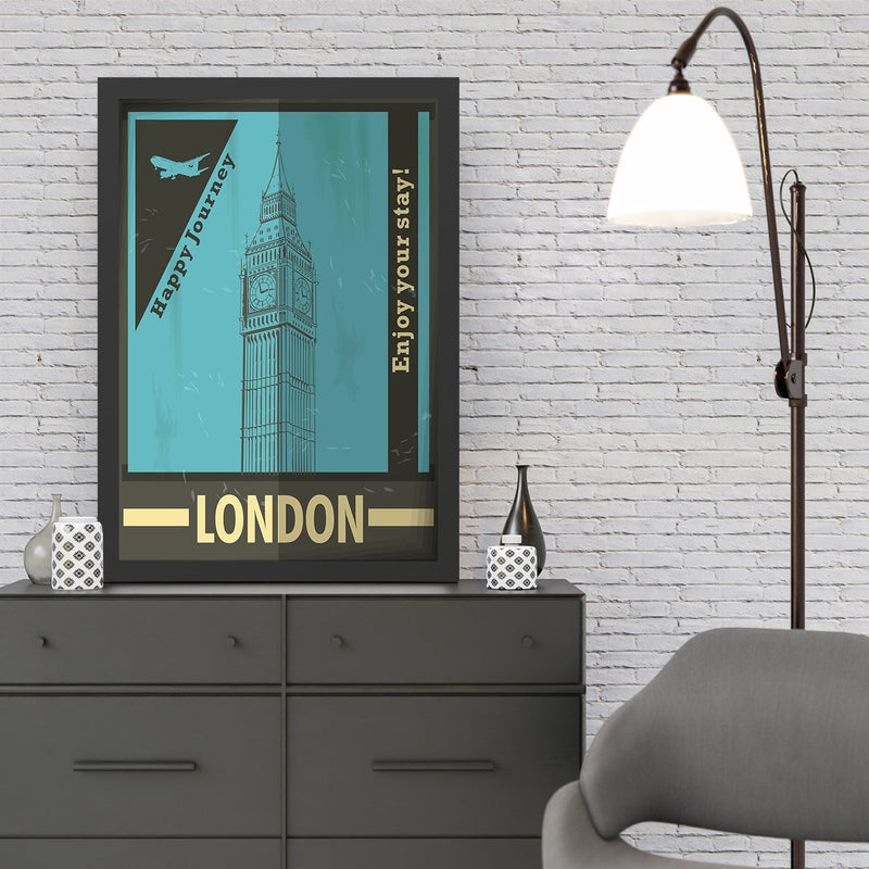 Decorațiune Perete Asi Home London 2 (55 x 75), Turcoaz, 55x75 cm