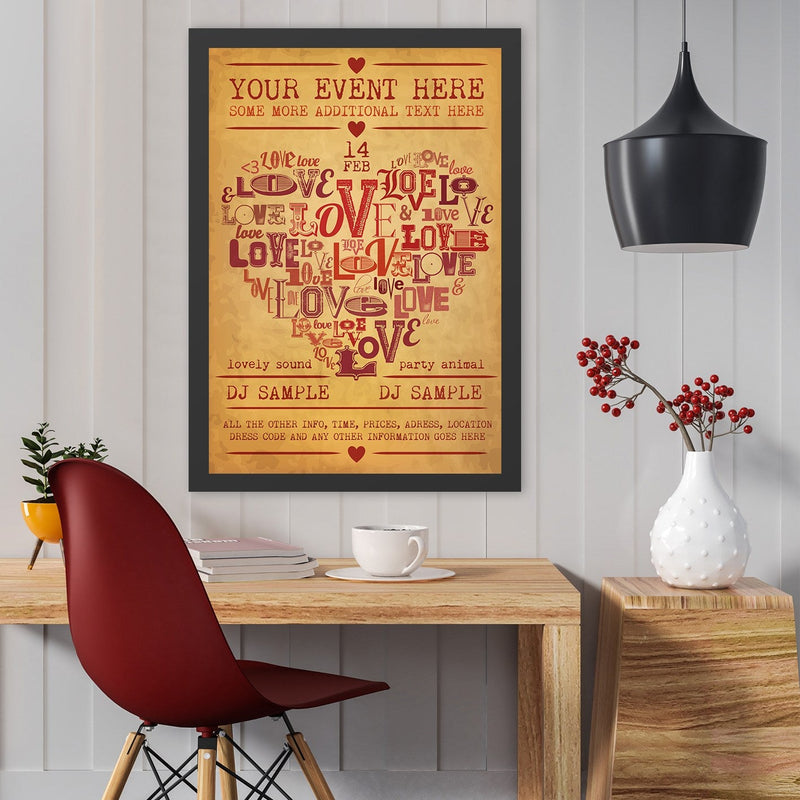 Decorațiune Perete Asi Home Love 14 Feb (40 x, 40x55 cm