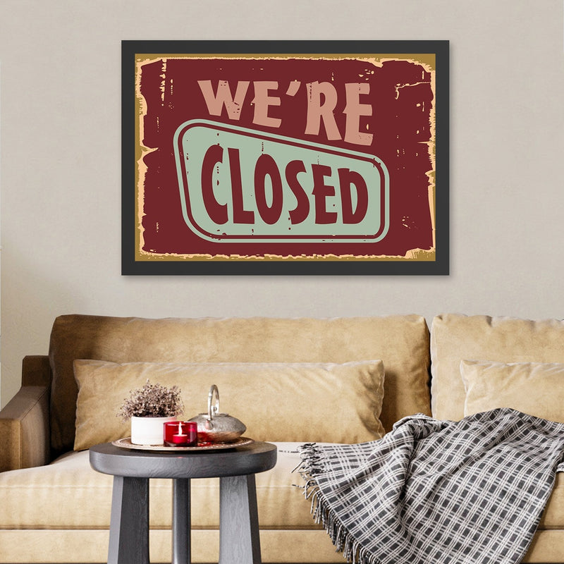 Decorațiune Perete Asi Home We're Closed (35 x, 35x45 cm