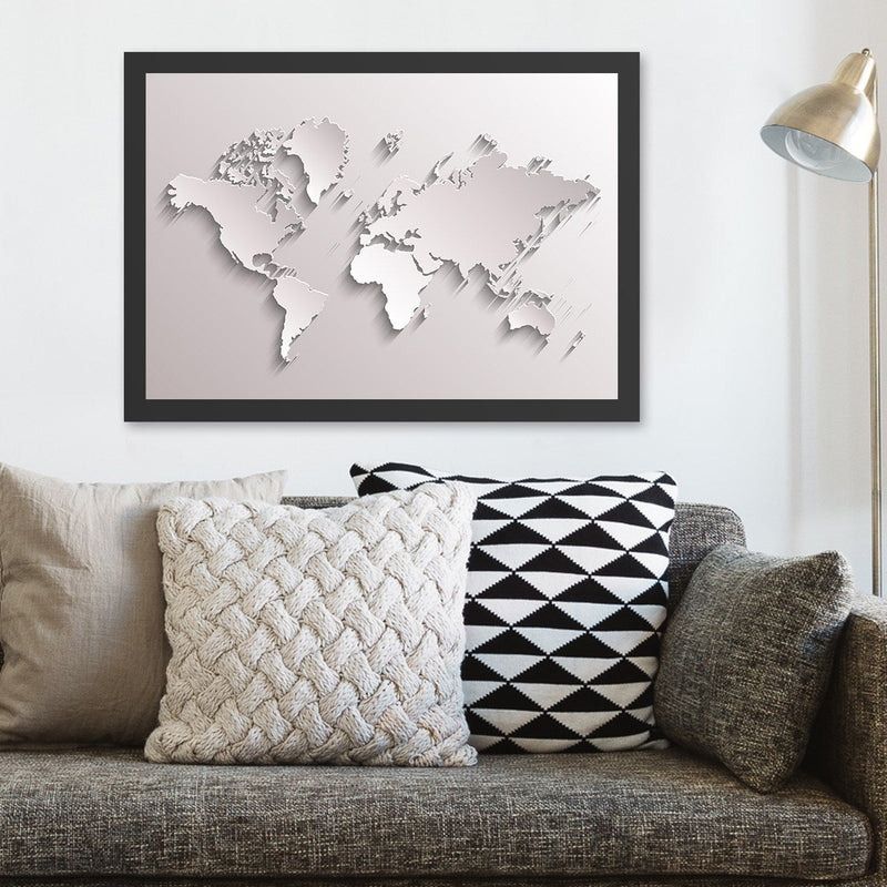 Decorațiune Perete Asi Home World (35 x 45), Alb, 35x45 cm