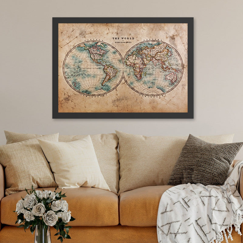 Decorațiune Perete Asi Home The World (35 x 45), 35x45 cm
