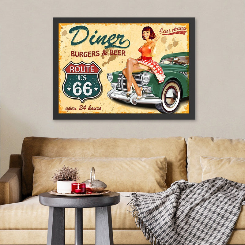 Decorațiune Perete Asi Home Diner (40 x 55), 40x55 cm