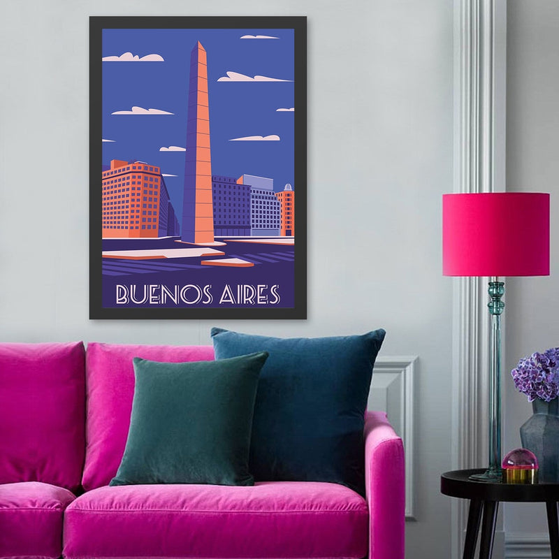 Decorațiune Perete Asi Home Buenos Aires (40 x, 40x55 cm