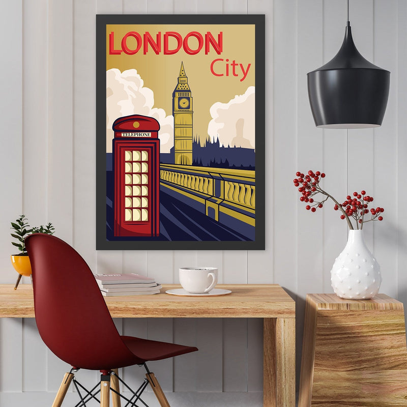 Decorațiune Perete Asi Home London City (40 x, 40x55 cm