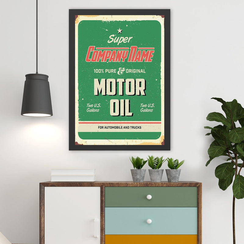 Decorațiune Perete Asi Home Motor Oil (55 x 75), 55x75 cm
