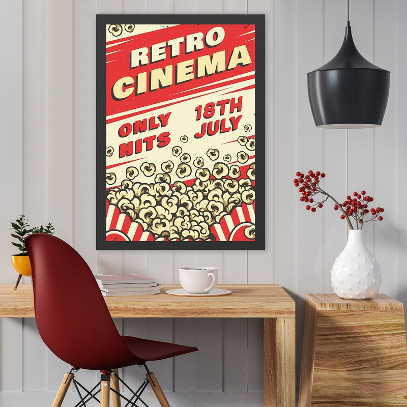 Decorațiune Perete Asi Home Retro Cinema (40 x, Crem, 40x55 cm