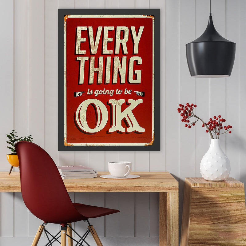 Decorațiune Perete Asi Home Everything OK 3 (55, 55x75 cm
