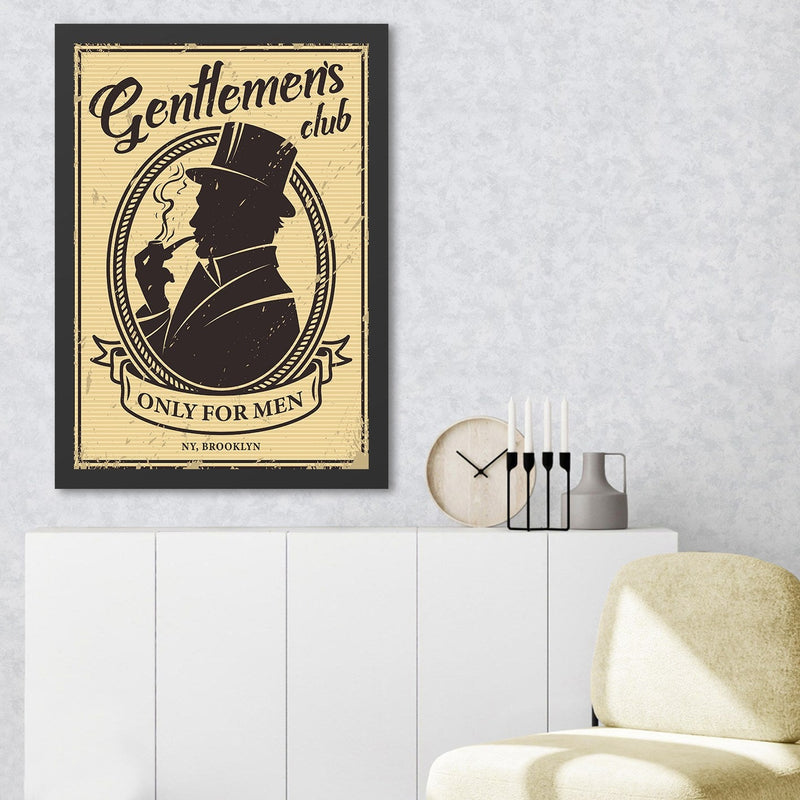 Decorațiune Perete Asi Home Gentlemen's Club, Galben, 35x45 cm