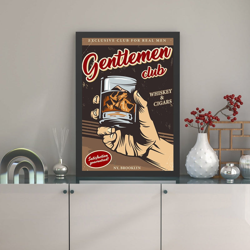 Decorațiune Perete Asi Home Gentlemen Club (55, 55x75 cm