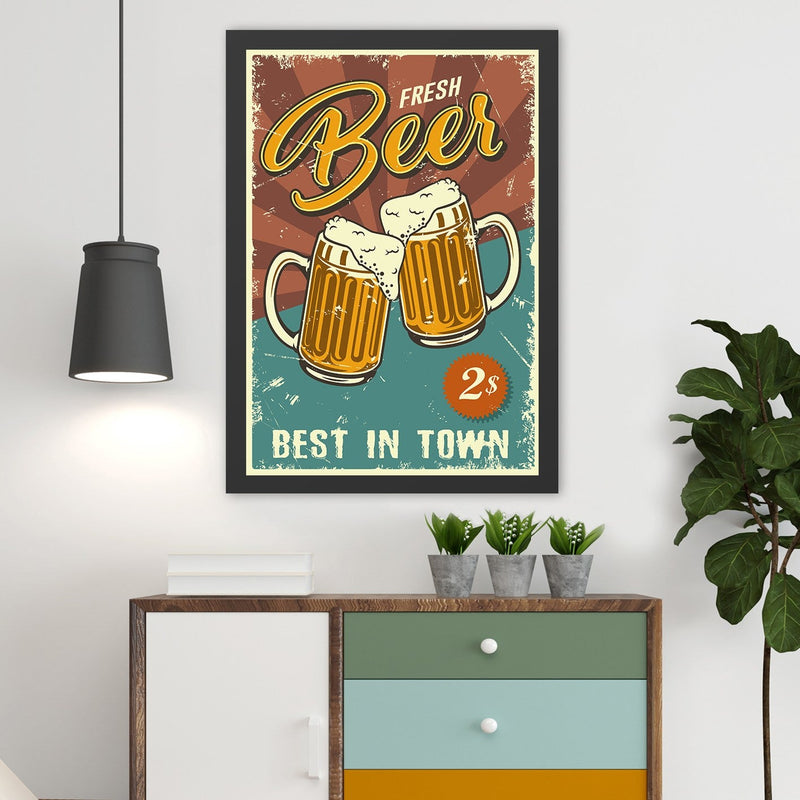 Decorațiune Perete Asi Home Fresh Beer (55 x 75), 55x75 cm
