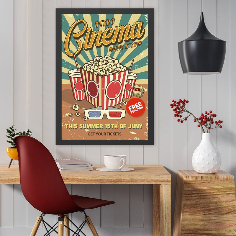 Decorațiune Perete Asi Home Retro Cinema 6 (35, 35x45 cm