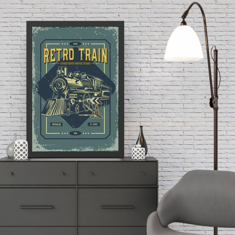 Decorațiune Perete Asi Home Retro Train (55 x, 55x75 cm