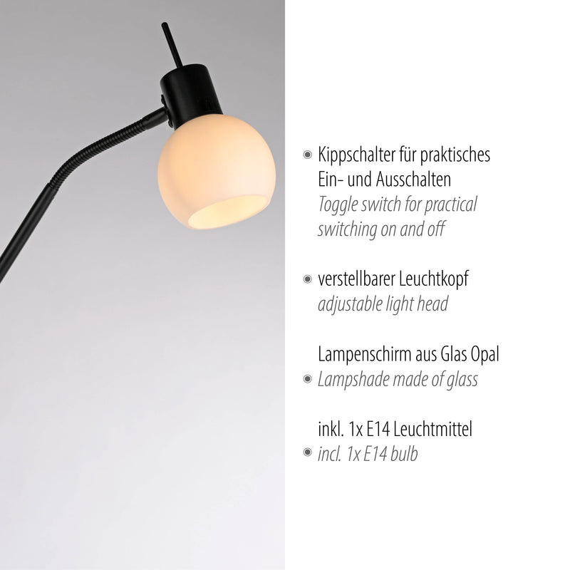 Lampadar Paul Neuhaus LOKI 1xE14 Negru