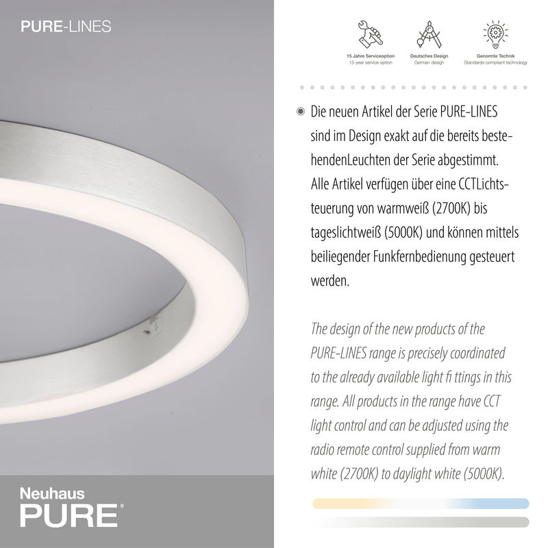 Plafoniera Paul Neuhaus PURE-LINES LED Aluminiu