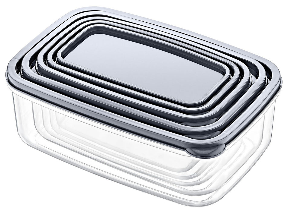 Set Cutii pentru Depozitare (5 Bucati) Asi Home EMBSEF05-3581321 Plastic 15X22.5X8 cm