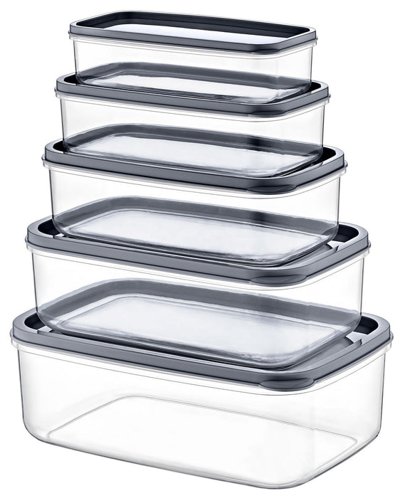 Set Cutii pentru Depozitare (5 Bucati) Asi Home EMBSEF05-3581321 Plastic 15X22.5X8 cm