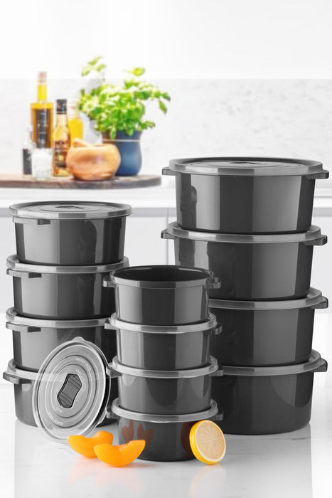 Set Cutii pentru Depozitare (10 Bucati) Asi Home SILANT12-512 Plastic 22X22X9.5 cm