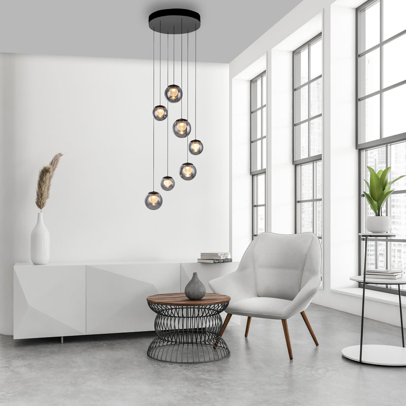 Lustra Paul Neuhaus PURE POPUP 7xLED Gri
