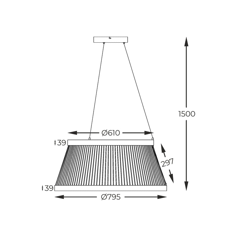 Lustra Zuma Line BALU LED Negru