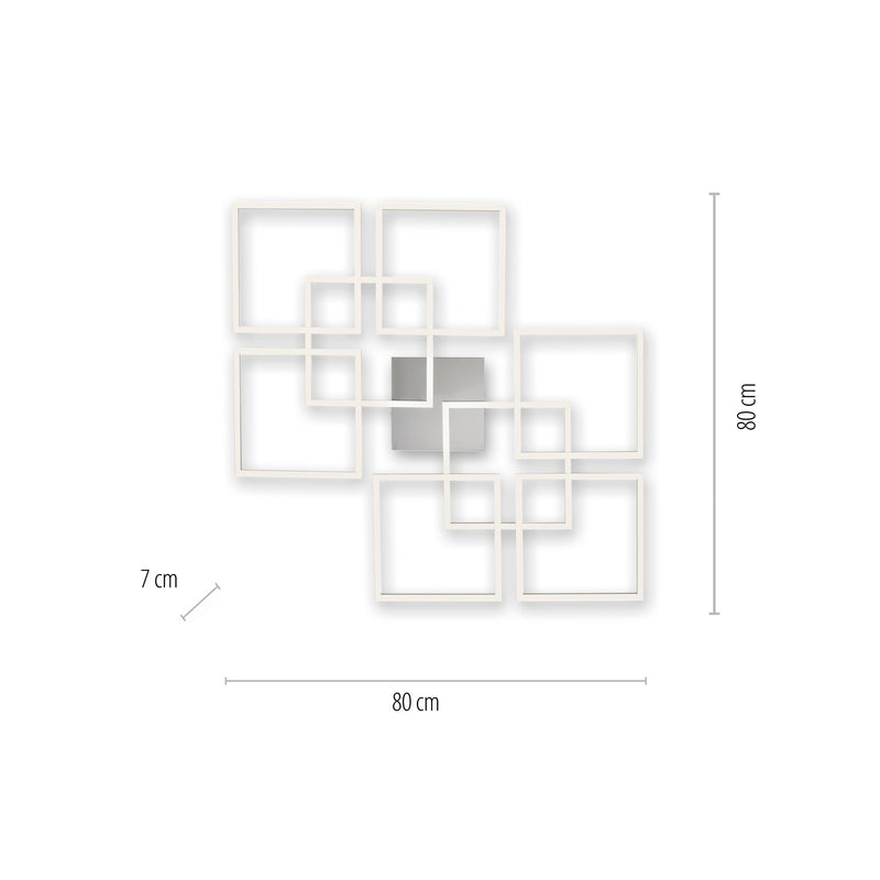Plafoniera Paul Neuhaus Q-INIGO 8xLED Otel