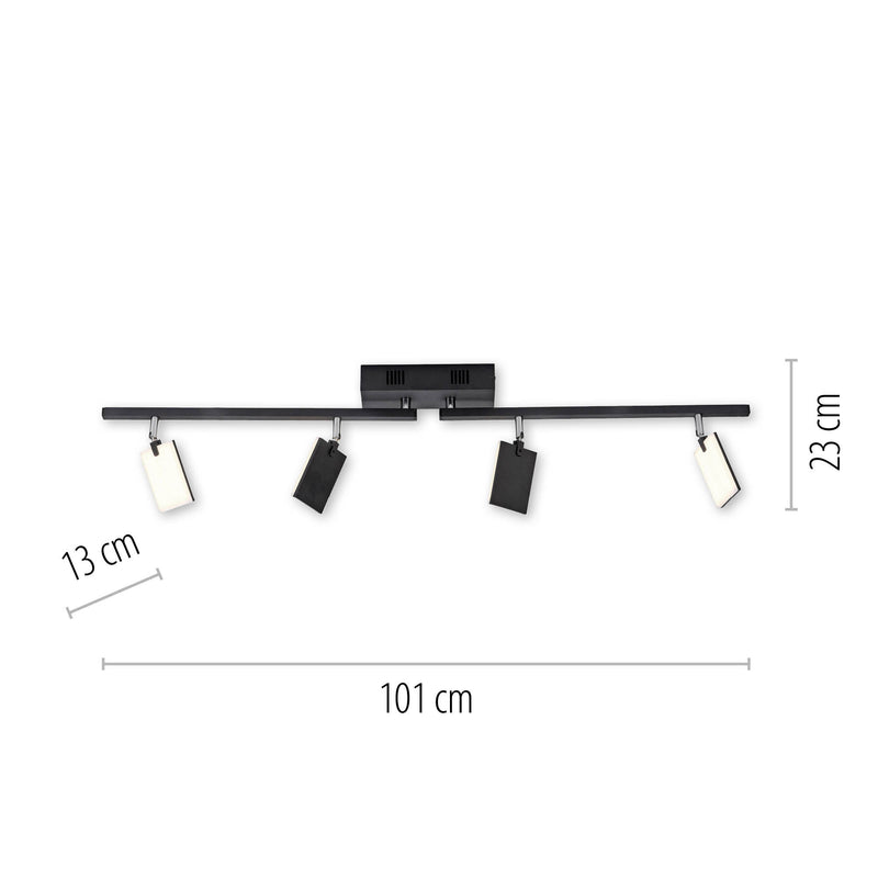 Plafoniera Paul Neuhaus PURE-MIRA 4xLED Negru