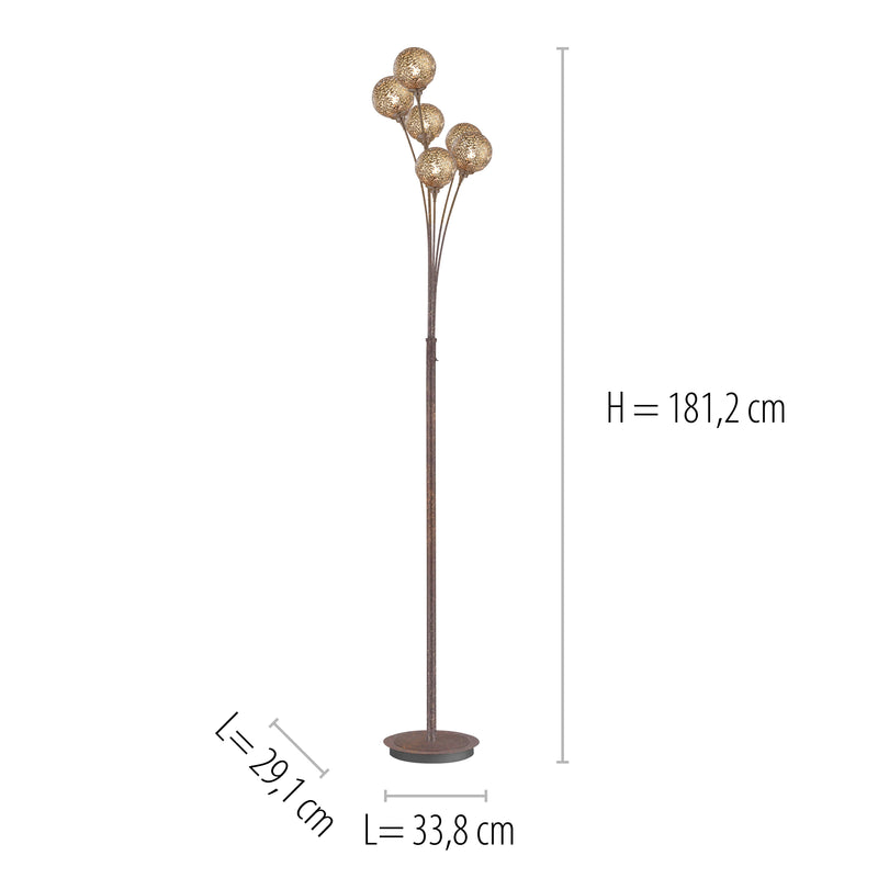 Lampadar Paul Neuhaus GRETA 6xG9 Rugina