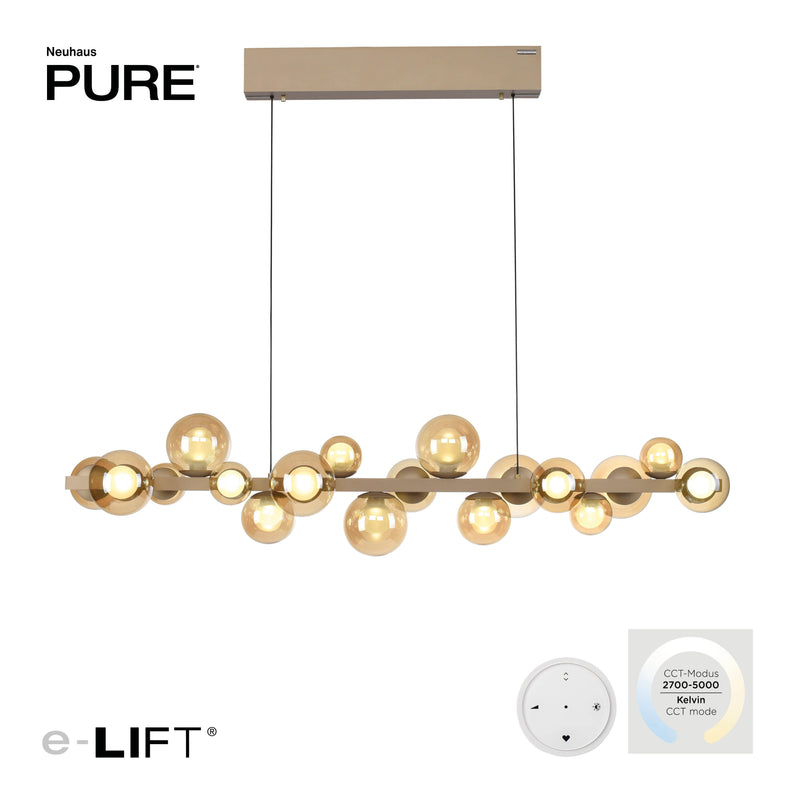 Lustra Paul Neuhaus PURE E-POPUP 18xLED Auriu