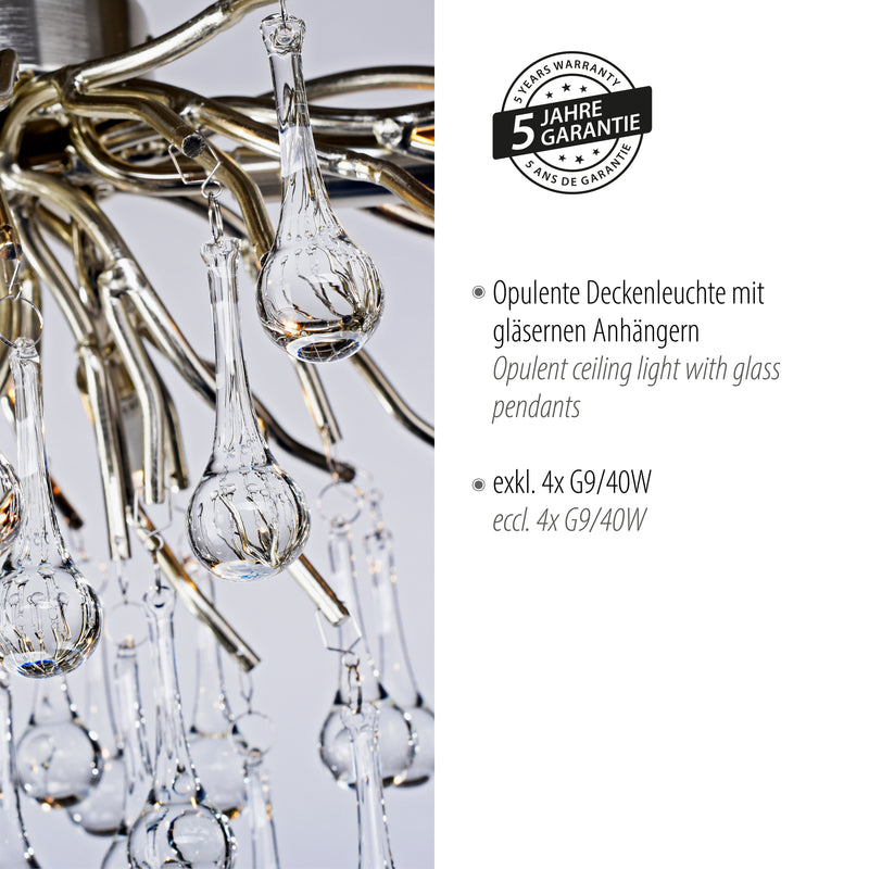 Plafoniera Paul Neuhaus ICICLE 4xG9 Otel