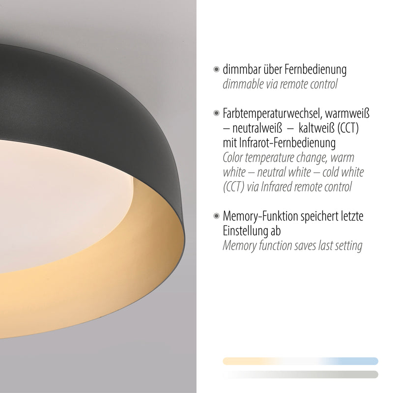 Plafoniera Paul Neuhaus OSKO LED Negru