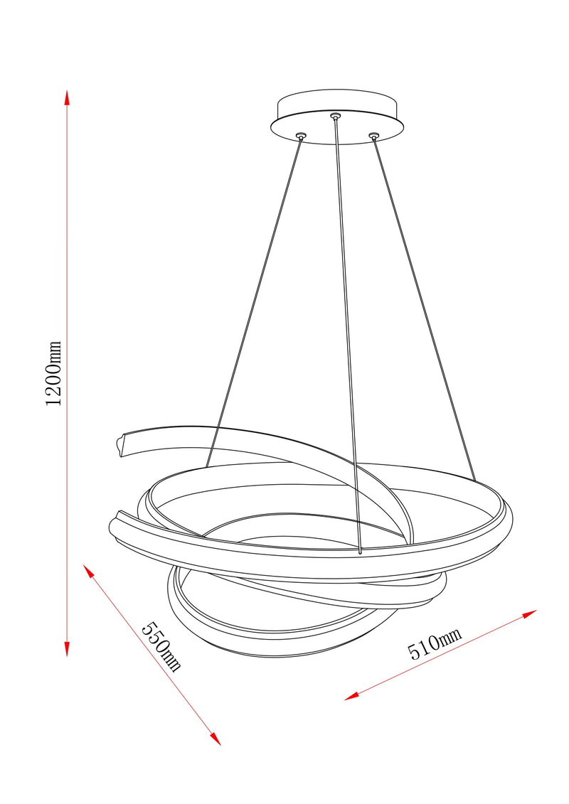Lustra Zuma Line VECINO LED Bej
