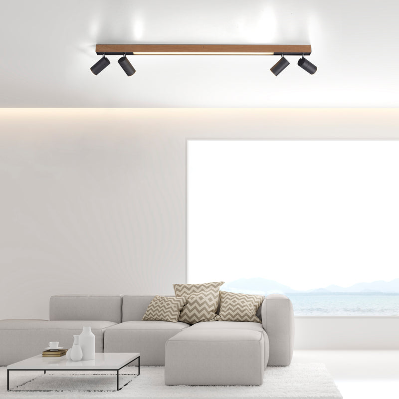 Plafoniera Paul Neuhaus PURE-LINES 5xLED Lemn Natural