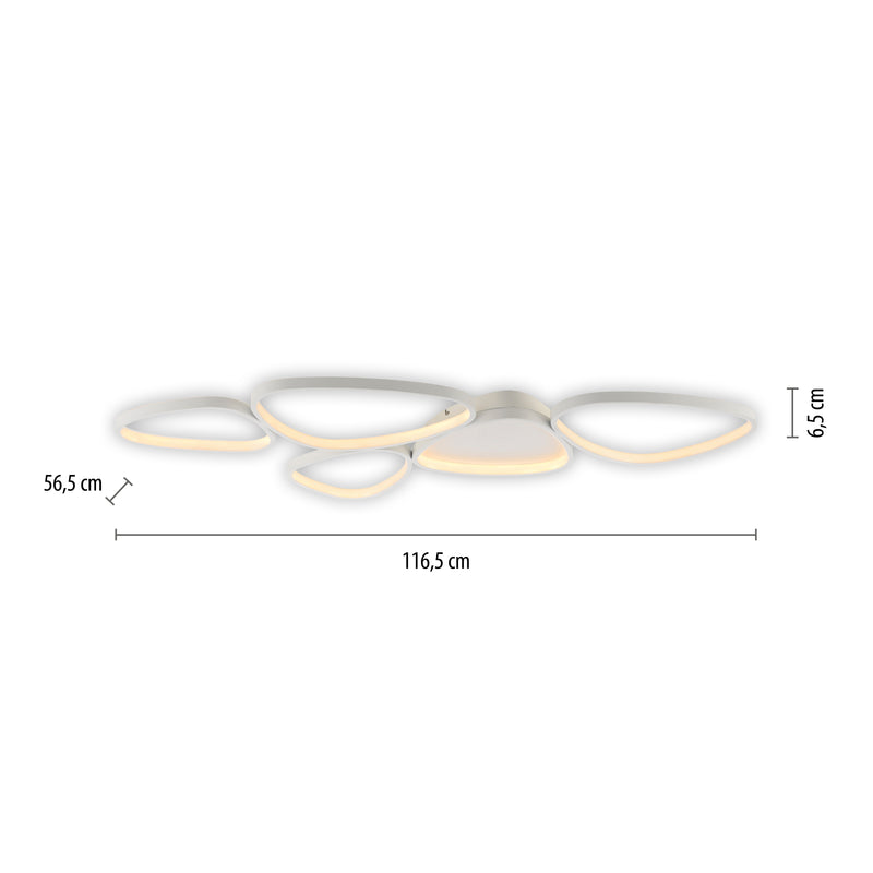 Plafoniera Zuma Line PEBBLES LED Alb