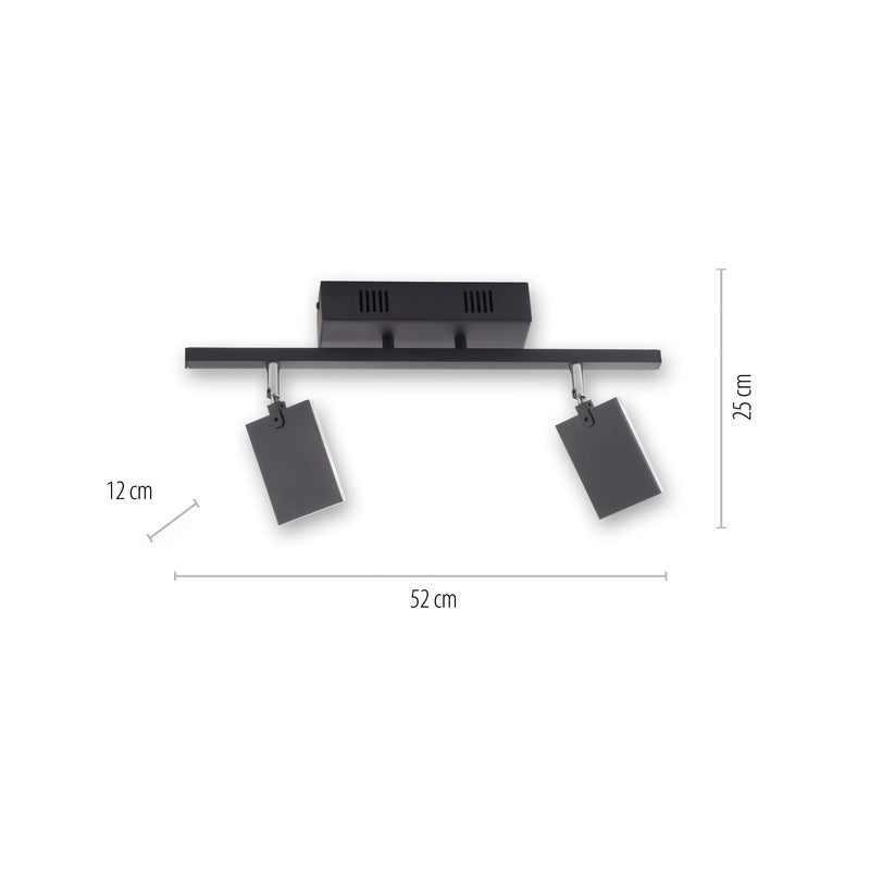 Plafoniera Paul Neuhaus PURE-MIRA 2xLED Negru