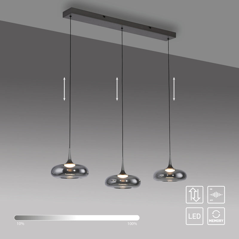 Lustra Paul Neuhaus POSH 3xLED Gri
