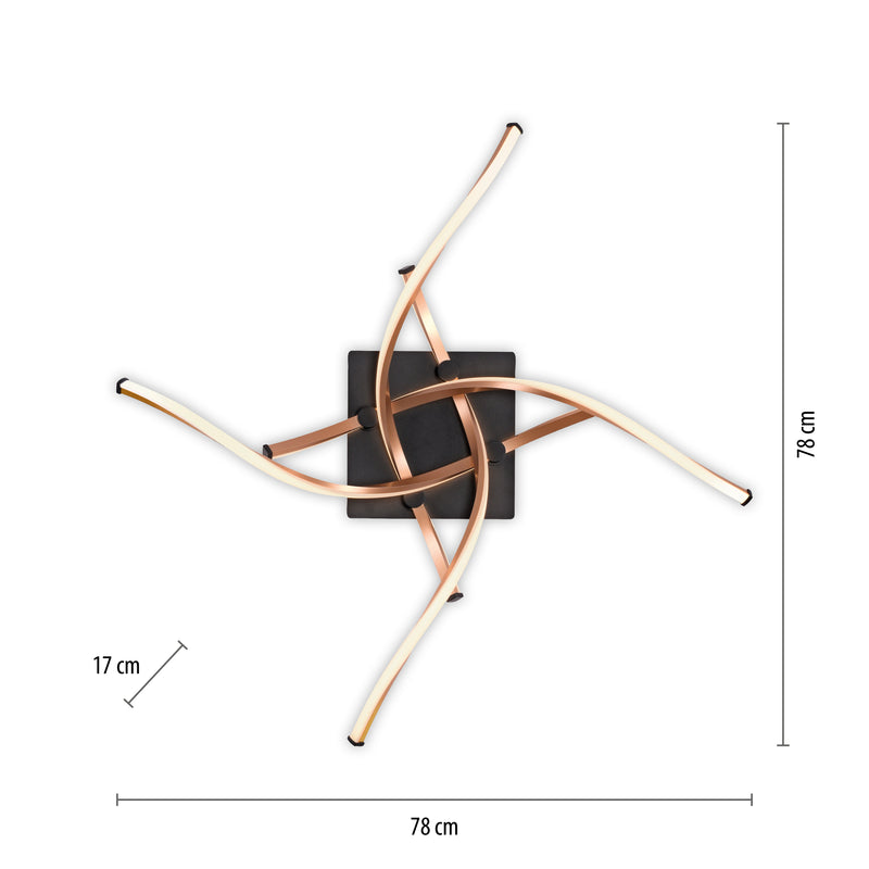 Plafoniera Paul Neuhaus POLINA 4xLED Negru