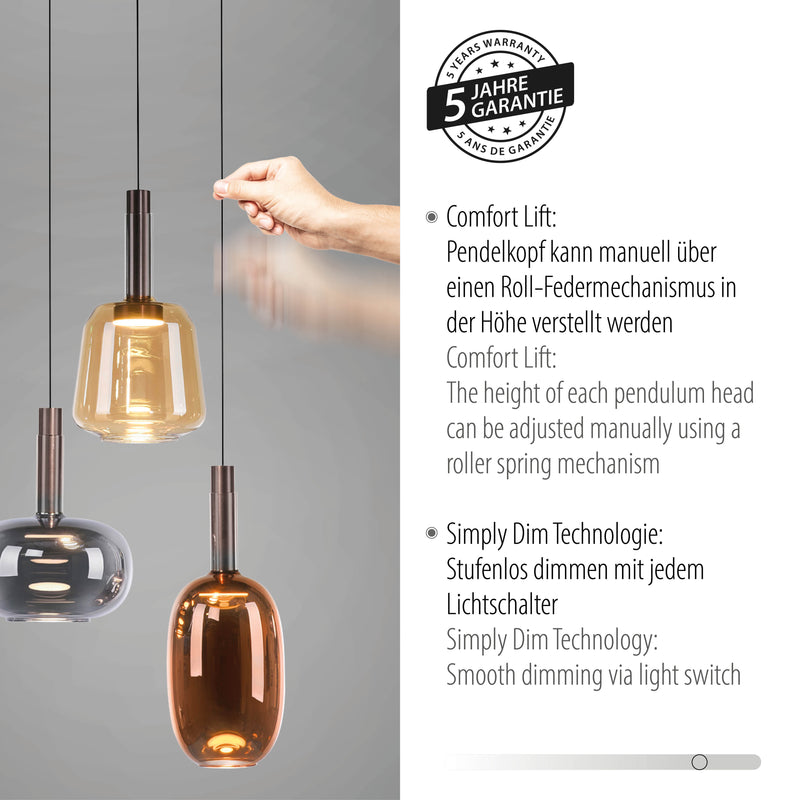 Lustra Paul Neuhaus IRIDES 3xLED Multicolor