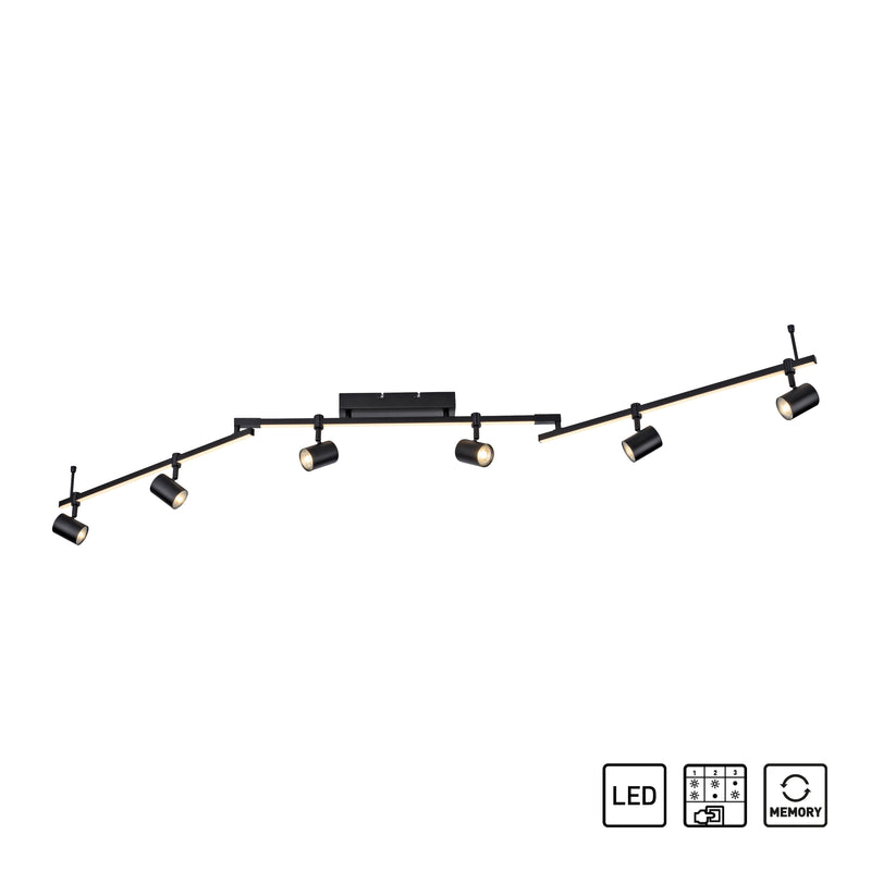 Plafoniera Paul Neuhaus BARIK 7xGU10 Negru