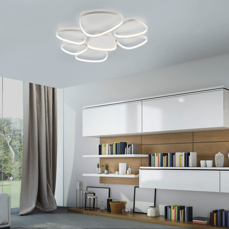 Plafoniera Paul Neuhaus PEBBLES 7xLED Alb