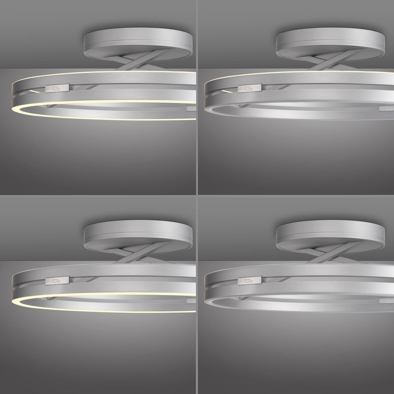 Plafoniera Paul Neuhaus PURE LOOP 2xLED Aluminiu