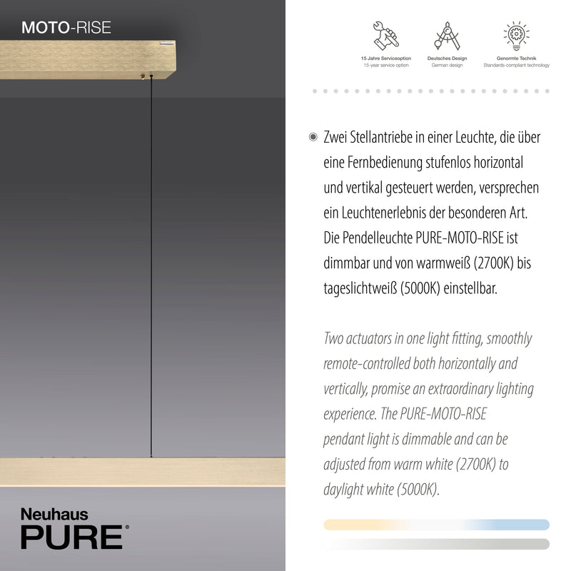 Lustra Paul Neuhaus PURE-MOTO-RISE 3xLED Auriu