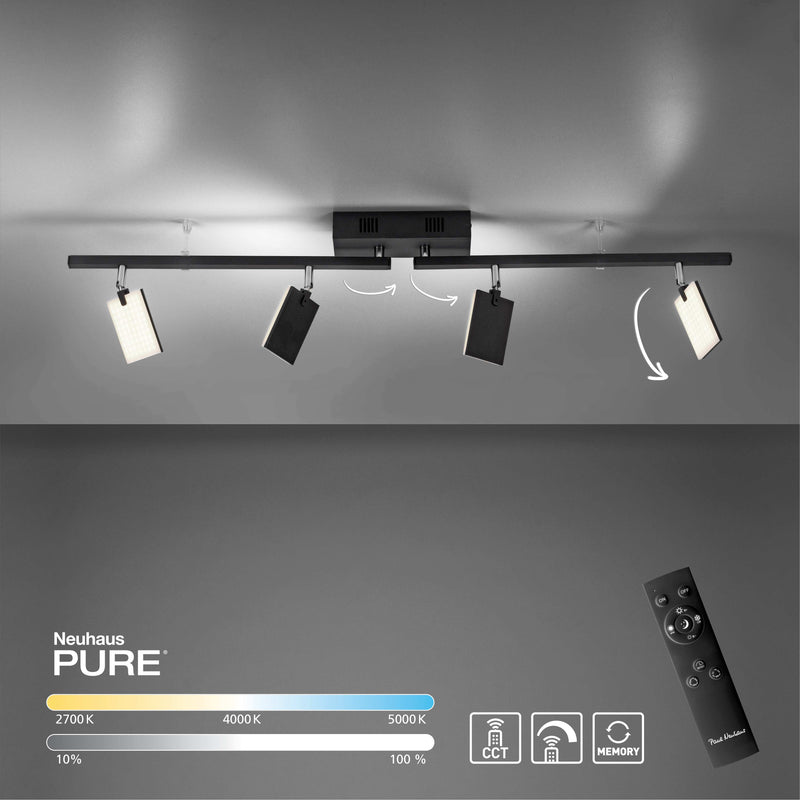 Plafoniera Paul Neuhaus PURE-MIRA 4xLED Negru