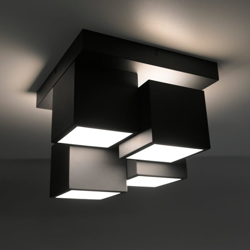Plafoniera Paul Neuhaus TETRIS 4xLED Negru