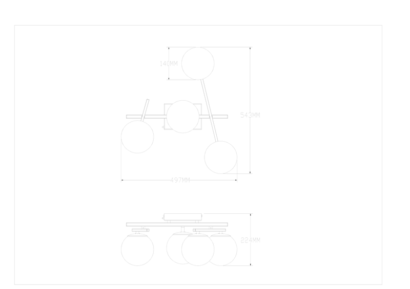 Plafoniera Zuma Line NEBULA 4xLED Nichel