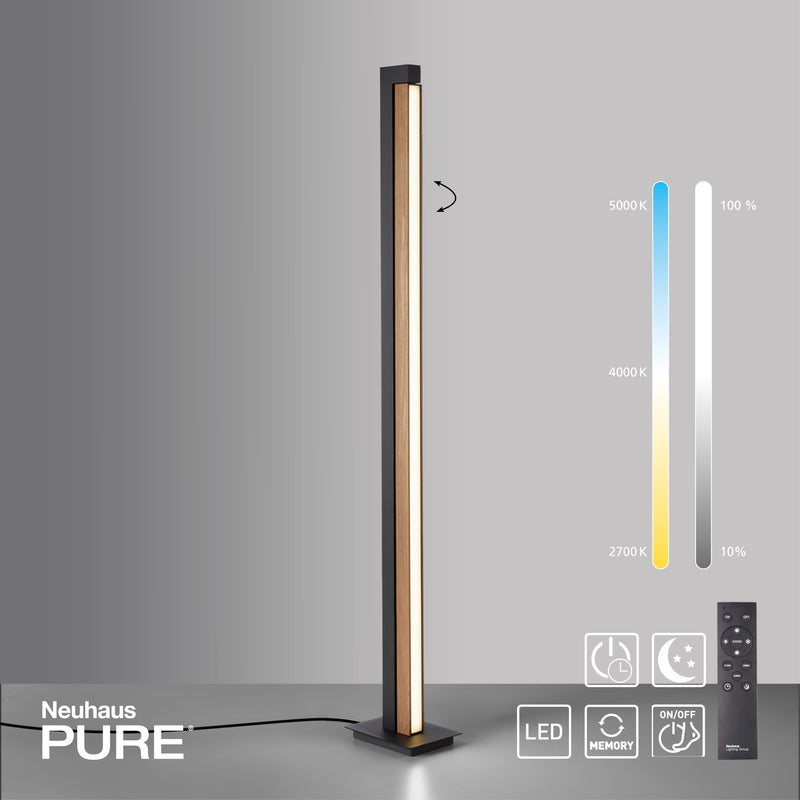 Lampadar Paul Neuhaus PURE-LINES LED Lemn