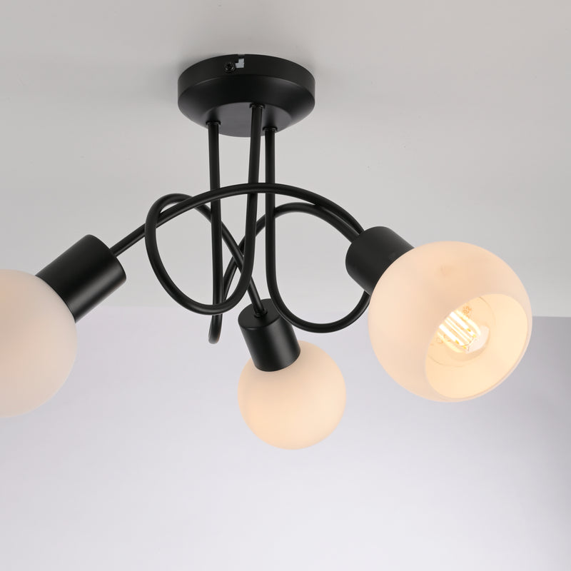 Plafoniera Paul Neuhaus LOKI 3xE14 Negru